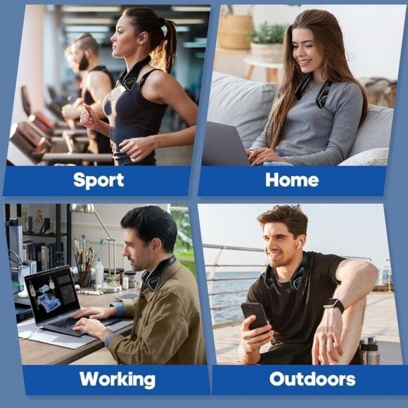 Kakashi 6000mAh Portable Neck Fan Rechargeable, Bladeless Operated Wearable New - Picture 5 of 7